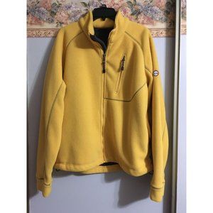 Timberland Large Yellow Weatherproof Fleece Zip Outdoor Casual Jacket